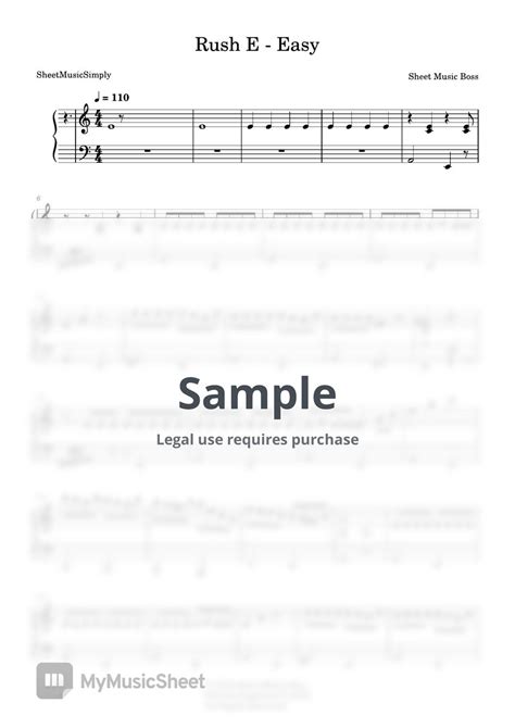 Sheet Music Boss Rush E Easy Sheets By Sheetmusicsimply