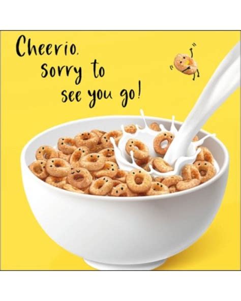 Cheerio Sorry To See You Go Cereal Greeting Card Woodmansterne Scream