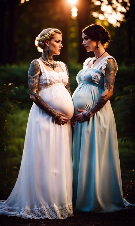 Two Very Tattooed Very Pregnant Lesbian Wives Wear By Tiamatnightmare