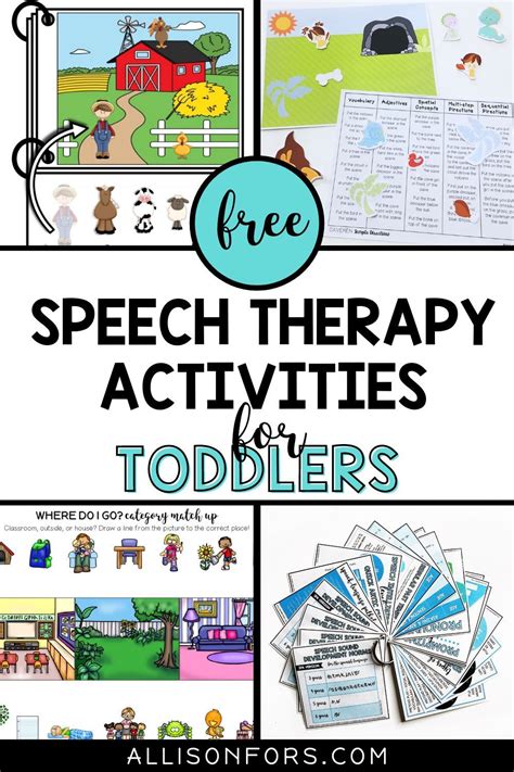 A Roundup Of Free Speech Therapy Activities For Toddlers And