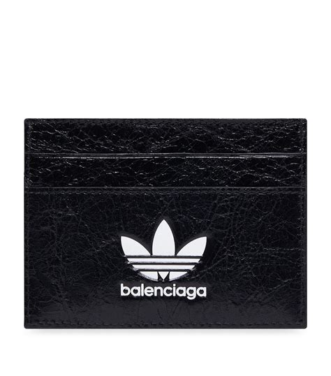 Mens Balenciaga Black X Adidas Leather Card Holder Harrods Uk