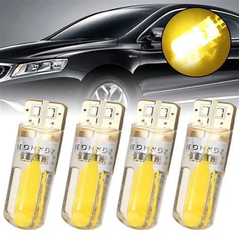 4Pcs DC 12V T10 194 168 W5W COB LED Car Dashboard Light Instrument