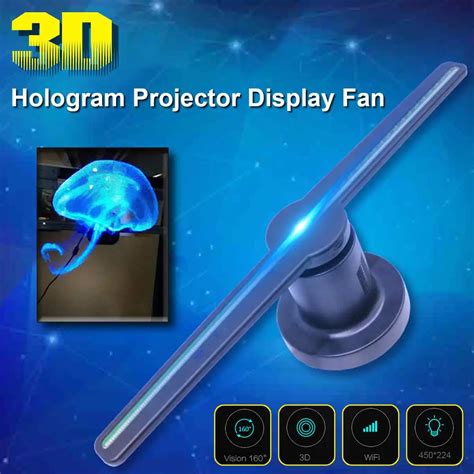 3D Hologram Advertising Display LED Fan Holographic Imaging 3D Naked