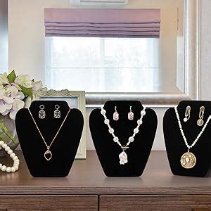 Amazon Foraineam Pack Black Velvet Necklace Earring Display