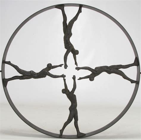 Bronze Patina Cast Iron And Steel Circular Wall Sculpture At 1stdibs