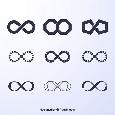 Premium Vector Black Infinity Symbol Collection