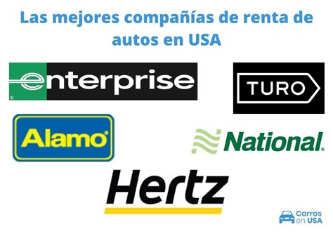 Las 10 mejores compañías de renta de autos en USA 2023