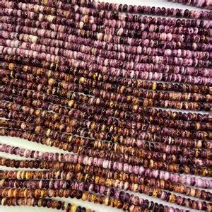 Top Quality Purple Spiny Oyster Shell Rondelle Beads Mm Etsy