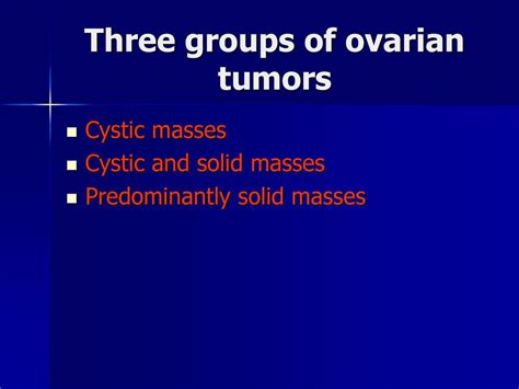 Developing An Mr Imaging Strategy For Diagnosis Of Ovarian Masses Ppt