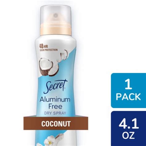 Secret For Women Antiperspirant Deodorant Dry Spray Coconut And Hemp