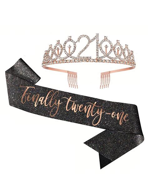 21st Birthday Sash And Tiara Finally 21 Birthday Tiara Set For Girls Party Supplies Birthday