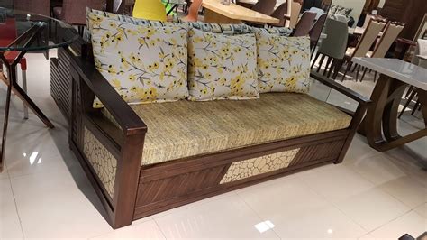 Teak Wood Seater Wooden Sofa Come Bed With Storage At Rs 38000 In