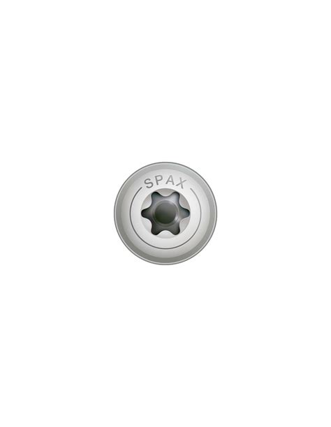 Spax Vis charpente tête disque Inox A2 8X160 Filetée sur 80 TORX T45