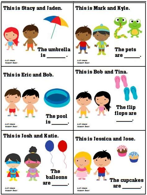 Liz S Speech Therapy Ideas Possessives Unit Pronouns Speech Therapy