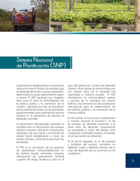 Sistema Nacional De Planificacion Snp Pdf