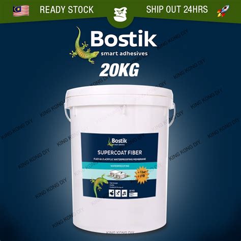 🔥ready Stock🔥 20kg Bostik Grey Supercoat Fiber Flexible Acrylic