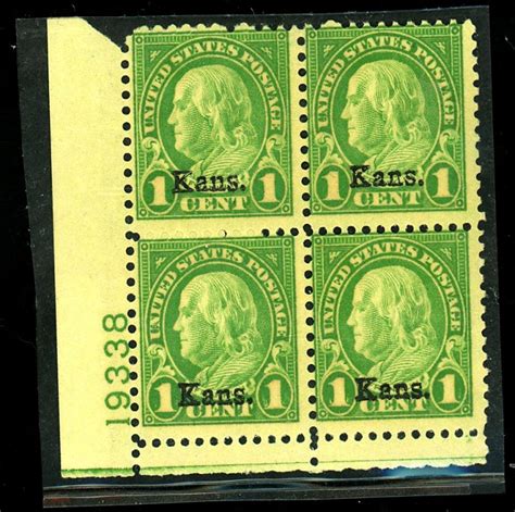 Mint Pl Block Fine Og Nh Cat United States General Issue