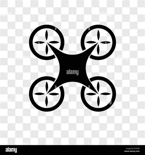 Drone Vector Icon Isolated On Transparent Background Drone