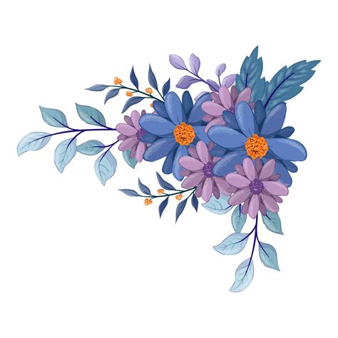 Free Purple Flower Arrangement With Watercolor Style 15738963 PNG With