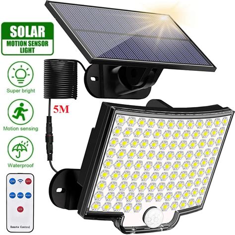 New ModelSolar Light Outdoor 106 LED Super Bright Motion Sensor Solar