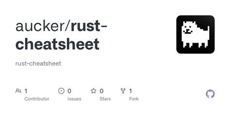 GitHub - aucker/rust-cheatsheet: rust-cheatsheet