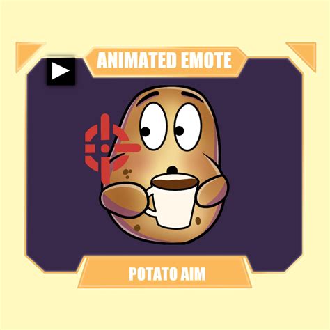 Animated Potato Aim Emote Animated Twitch Emote Discord Emote Youtube