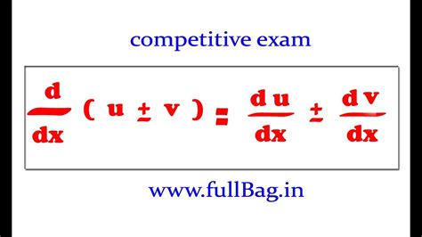 Derivatives D Dx U V And D Dx U V Shorts Maths Differentiation