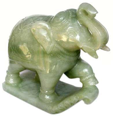 Jade Elephant Statue Manufacturer in Jaipur Rajasthan India by Crystal Arts | ID - 117165