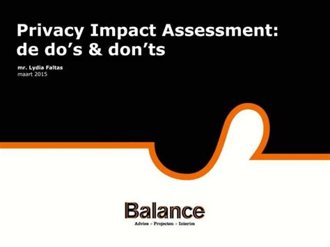 Privacy Impact Assessment Dos En Donts Ppt