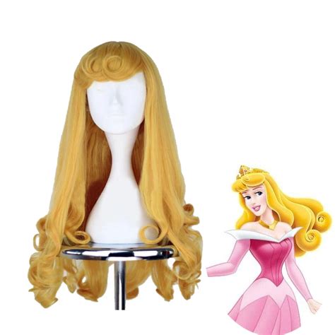 Sleeping Beauty Princess Aurora wig Cosplay Costume Briar Rose Women Long Yellow Synthetic Hair ...