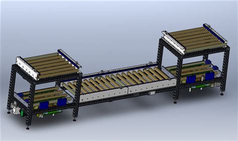 双层90°输送滚筒线3d模型下载三维模型solidworks模型 制造云 产品模型