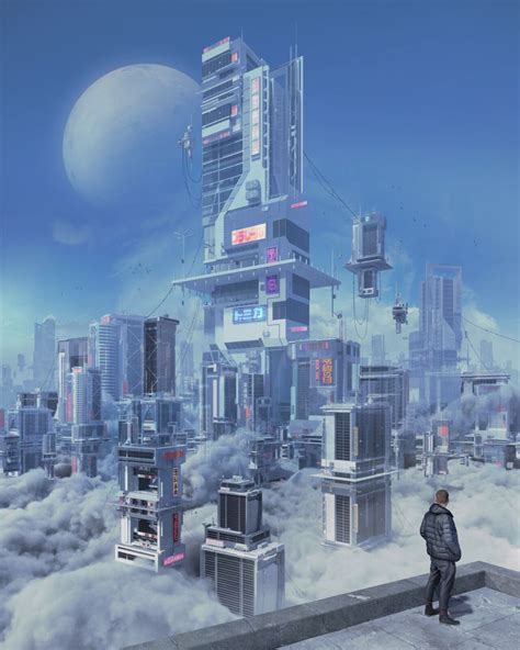 Futuristic Tokyo Skyline by Beeple