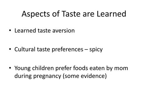 Ppt The Sense Of Taste Biology And Psychology Powerpoint