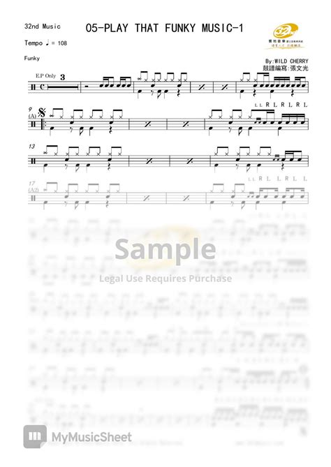 Wild Cherry Play That Funky Music Sheets By 張文光
