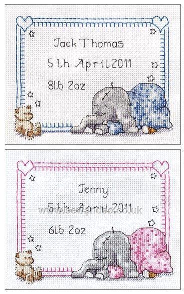 Birth Cross Stitch Elephant Cross Stitch Cross Stitch