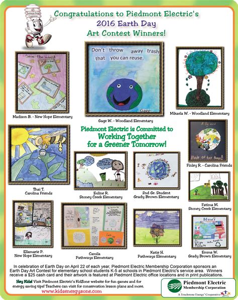 2016 Earth Day Art Contest Winners | Piedmont Electric Membership ...