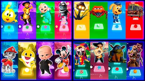 Tiles Hop Battle Paw Patrol Vs Baby Shark Vs Boss Baby Vs Mickey