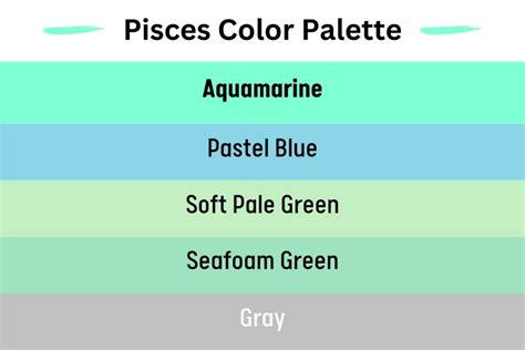 Pisces Color Palette And Meanings Colors To Avoid