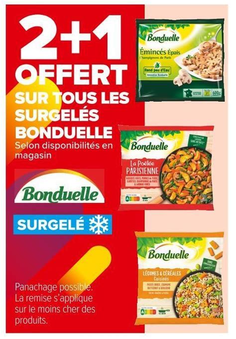 Promo Offert Sur Tous Les Surgel S Bonduelle Chez Carrefour Market