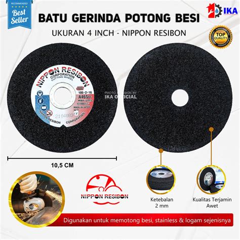 Jual Batu Gurinda Gerinda Potong Besi Mata Cutting Wheel WD 4 X 1 2