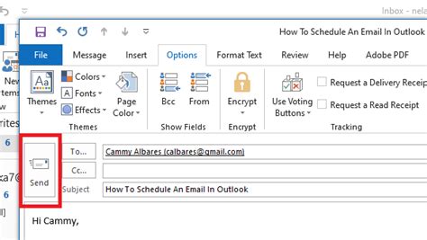 How To Schedule Email In Outlook In