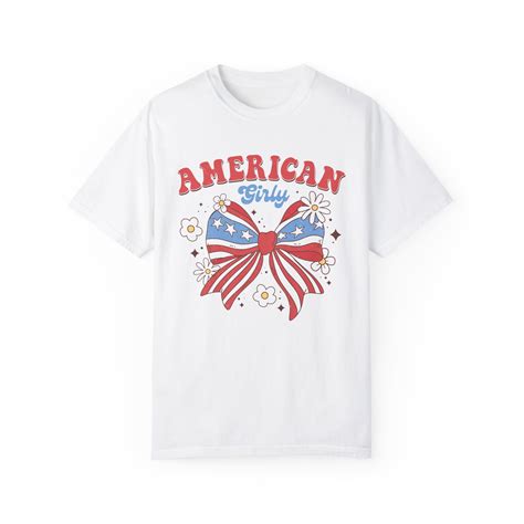 Coquette 4th Of July Bow American Girly Comfort Colors Shirt