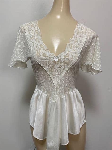 Vintage 80s White Lingerie Gem