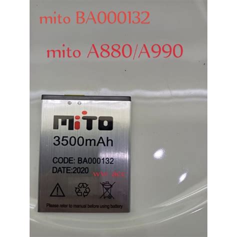 Jual Batre Baterai Mito BA000132 MITO A880 A990 ORIGINAL Shopee