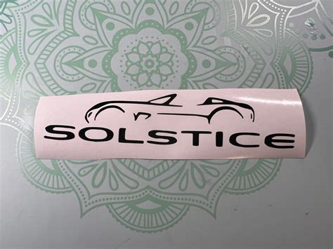 Pontiac Solstice Logo Vinyl Sticker Etsy