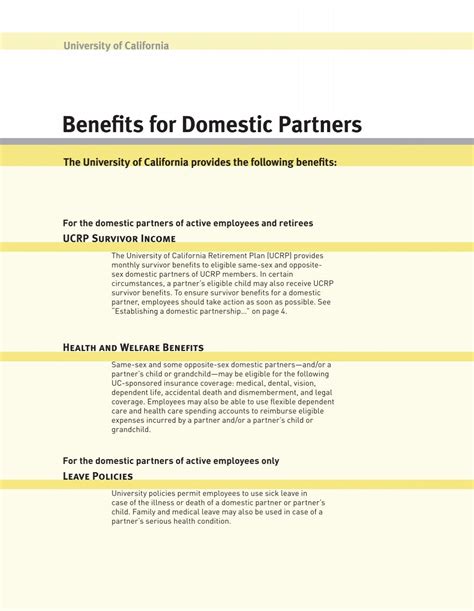 Benefits For Domestic Partners