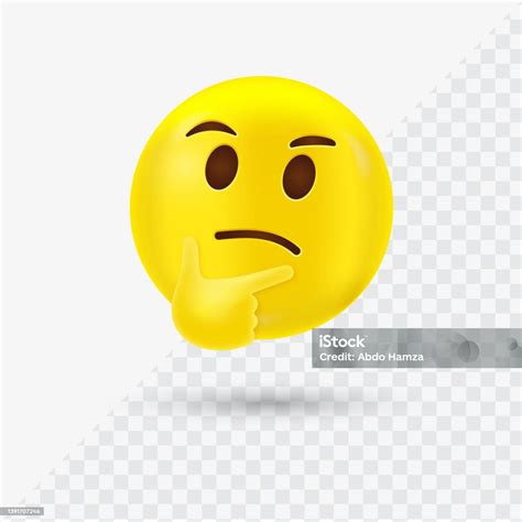 Wajah Emoji Berpikir 3d Ilustrasi Stok Unduh Gambar Sekarang