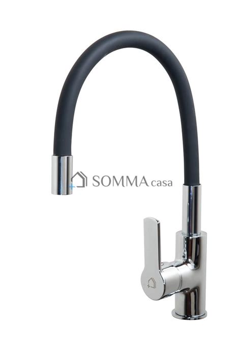 Torneira Misturador Monocomando Preta Cozinha Gourmet Somma Casa Flex