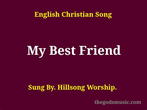 My Best Friend Song Lyrics