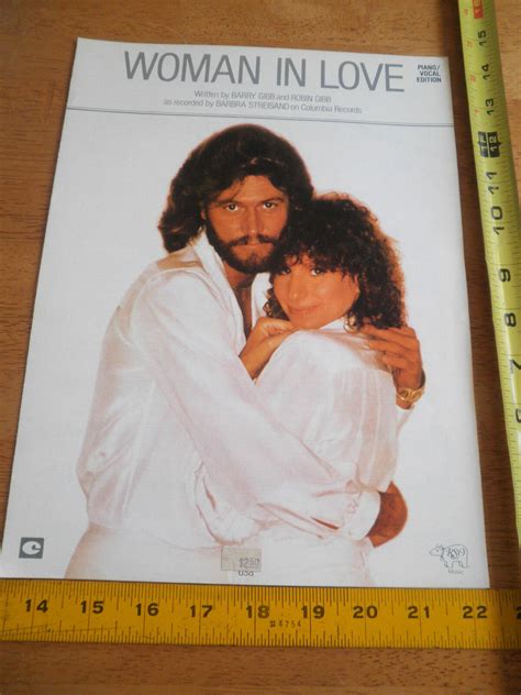 Mavin Barry Gibb Barbra Streisand Woman In Love Photo Sheet Music